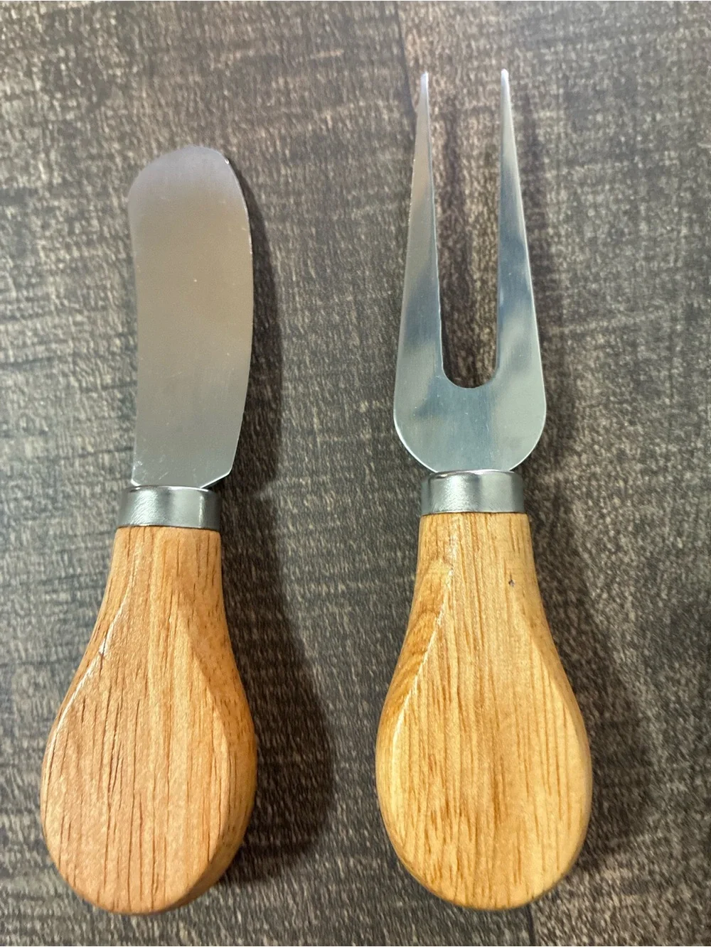 Bamboo Cheese & Serving Set with Spreader and Spoon - Natural